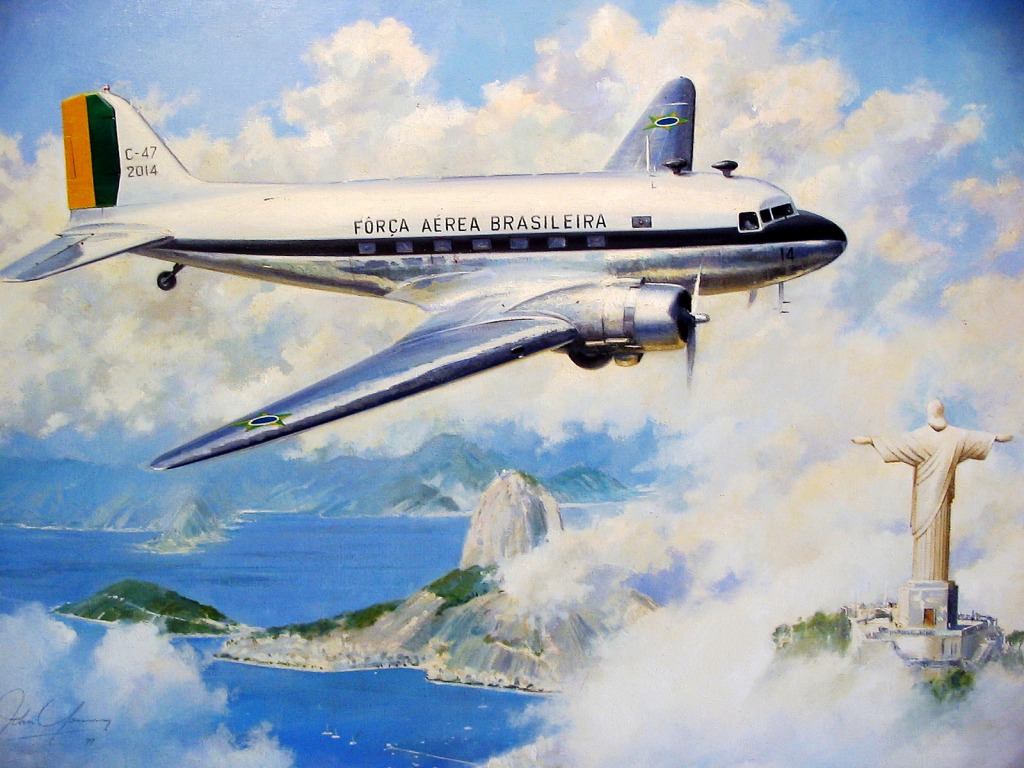 C-47 over Rio de Janeiro jigsaw puzzle in Aviation puzzles on TheJigsawPuzzles.com