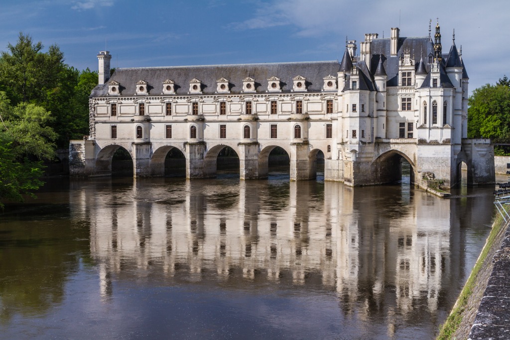 Chenonceau Castle, France jigsaw puzzle in Castles puzzles on TheJigsawPuzzles.com