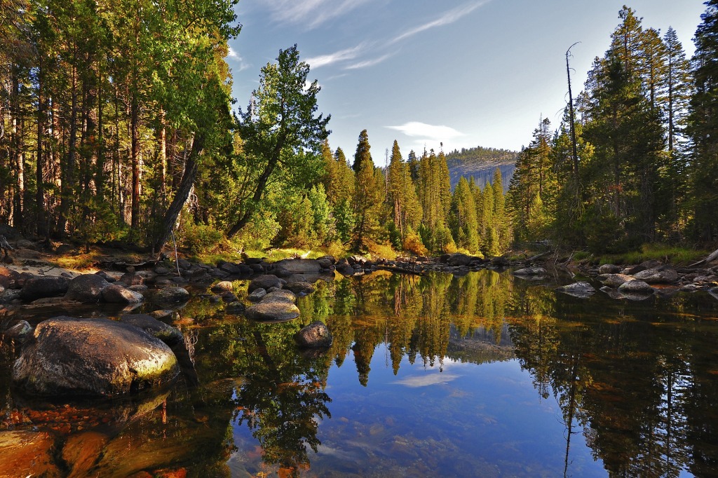 Merced River, Yosemite NP jigsaw puzzle in Great Sightings puzzles on TheJigsawPuzzles.com