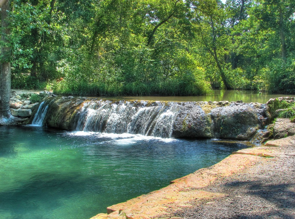 Little Niagra on Travertine Creek, Sulphur Oklahoma jigsaw puzzle in Waterfalls puzzles on TheJigsawPuzzles.com