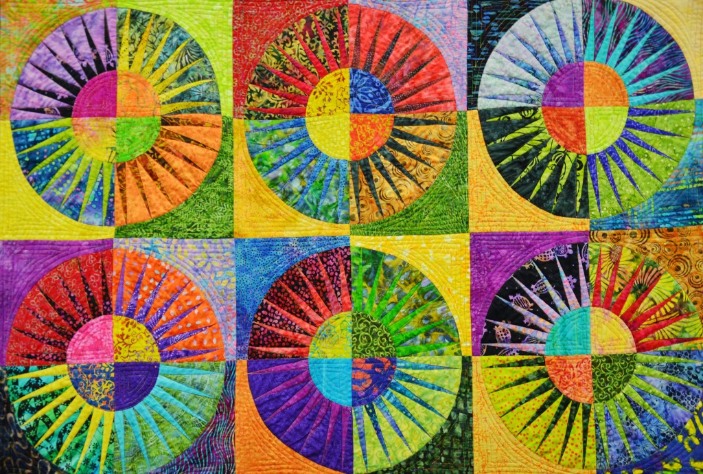Quilt Color Circles jigsaw puzzle in Handmade puzzles on TheJigsawPuzzles.com