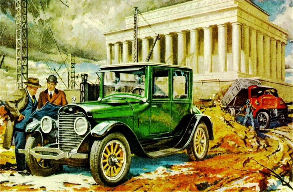1921 Lincoln Coupe & 1953 Lincoln Capri Hardtop jigsaw puzzle in Cars & Bikes puzzles on TheJigsawPuzzles.com