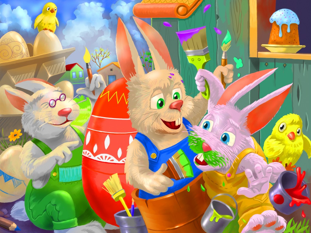 Happy Easter! jigsaw puzzle in Puzzle of the Day puzzles on TheJigsawPuzzles.com