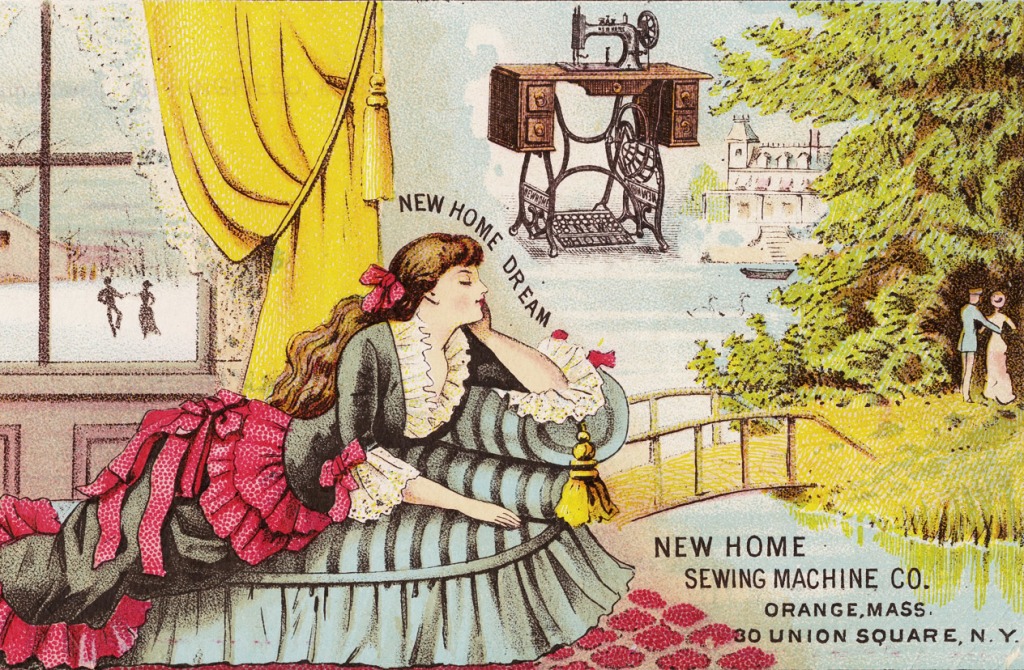 New Home Sewing Machine Ad jigsaw puzzle in Handmade puzzles on TheJigsawPuzzles.com