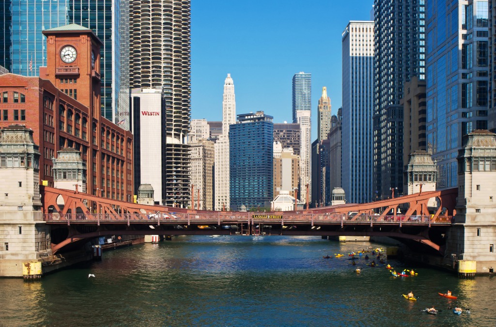 LaSalle Street Bridge, Chicago jigsaw puzzle in Bridges puzzles on TheJigsawPuzzles.com