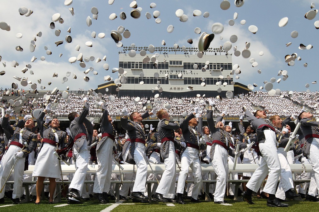 West Point Hat Toss jigsaw puzzle in People puzzles on TheJigsawPuzzles.com