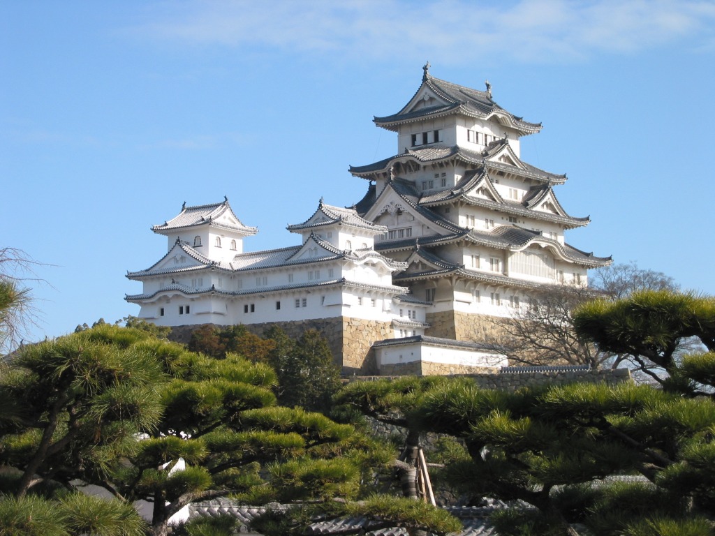Himeji Castle, Japan jigsaw puzzle in Castles puzzles on TheJigsawPuzzles.com