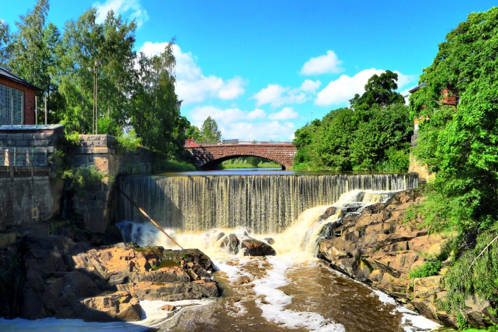 Vantaanjoki Waterfall, Helsinki, Finland jigsaw puzzle in Waterfalls puzzles on TheJigsawPuzzles.com