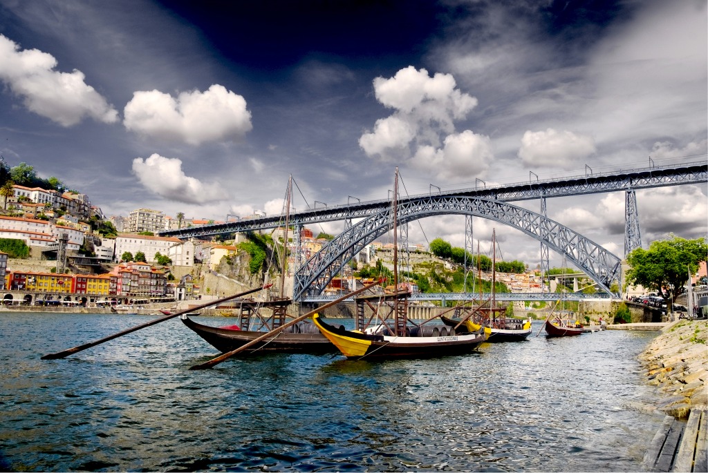 Dom Luís Bridge, Portugal jigsaw puzzle in Bridges puzzles on TheJigsawPuzzles.com