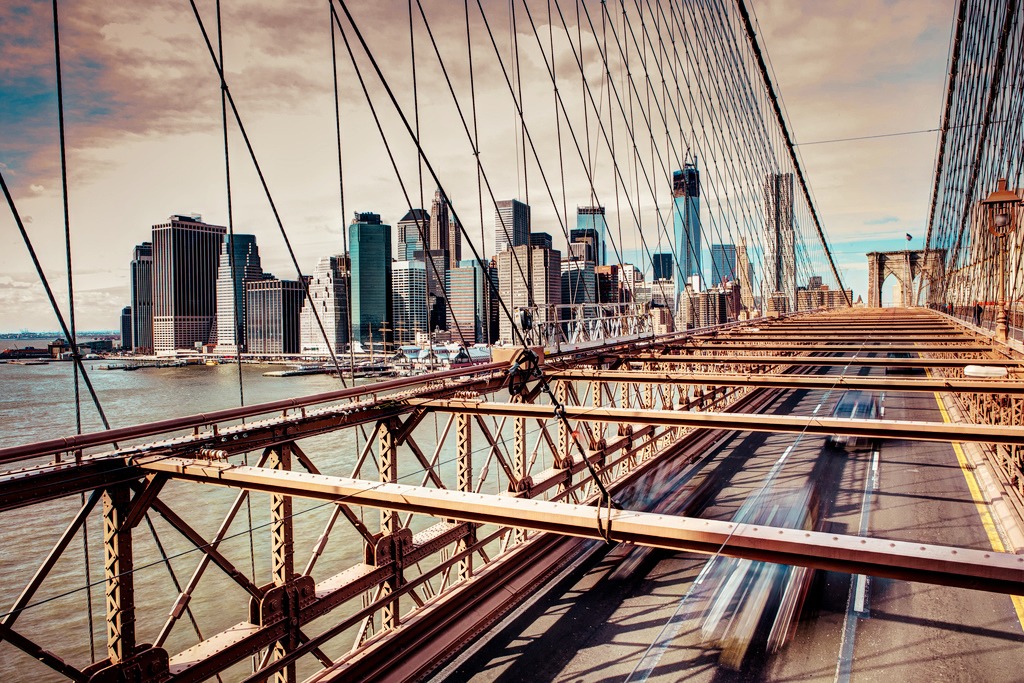 NYC from Brooklyn Bridge jigsaw puzzle in Bridges puzzles on TheJigsawPuzzles.com