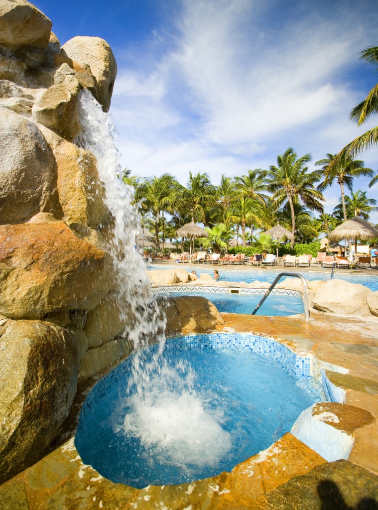 Grand Aruba Waterfall Pool jigsaw puzzle in Waterfalls puzzles on TheJigsawPuzzles.com