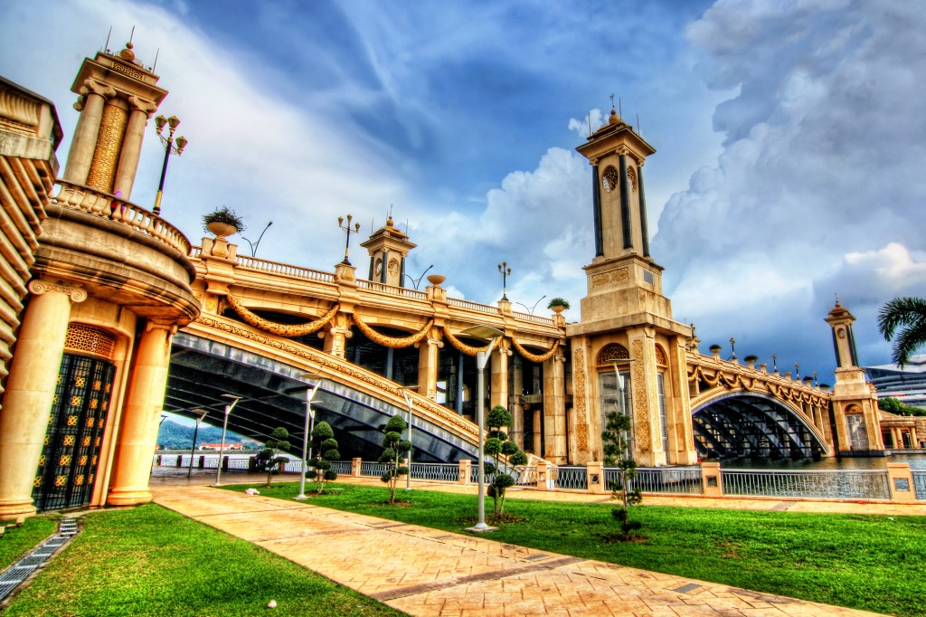 Seri Gemilang Bridge, Malaysia jigsaw puzzle in Bridges puzzles on TheJigsawPuzzles.com