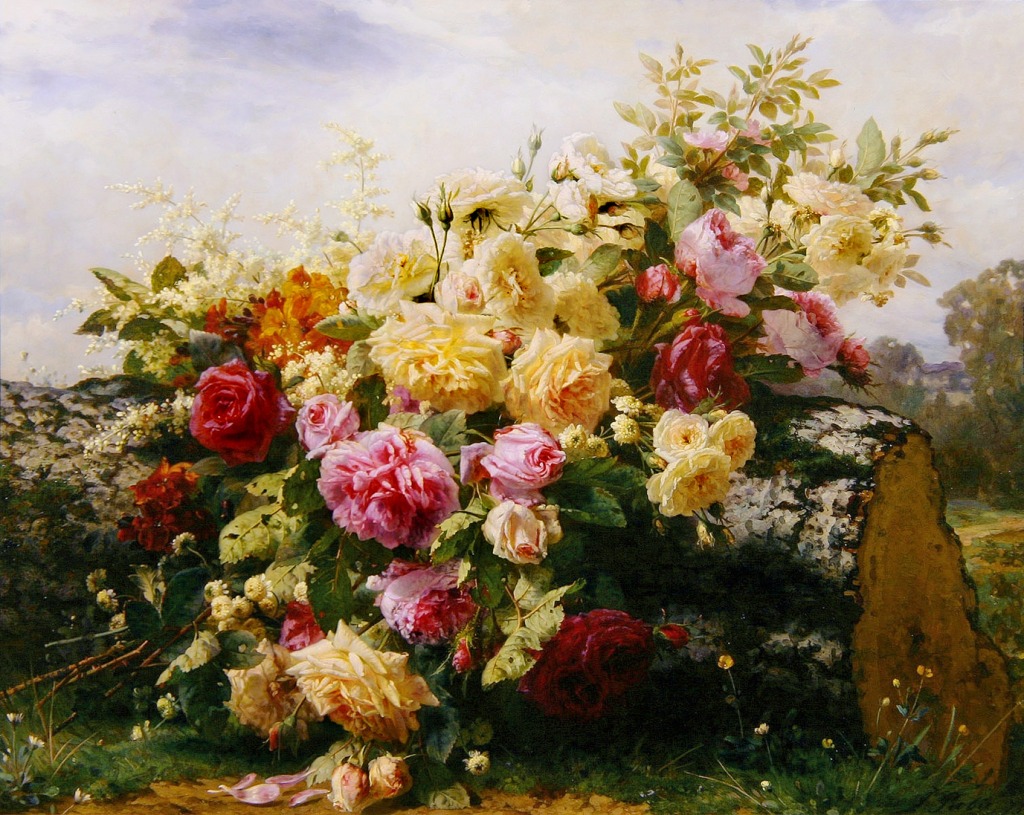 Still Life with Flowers jigsaw puzzle in Flowers puzzles on TheJigsawPuzzles.com