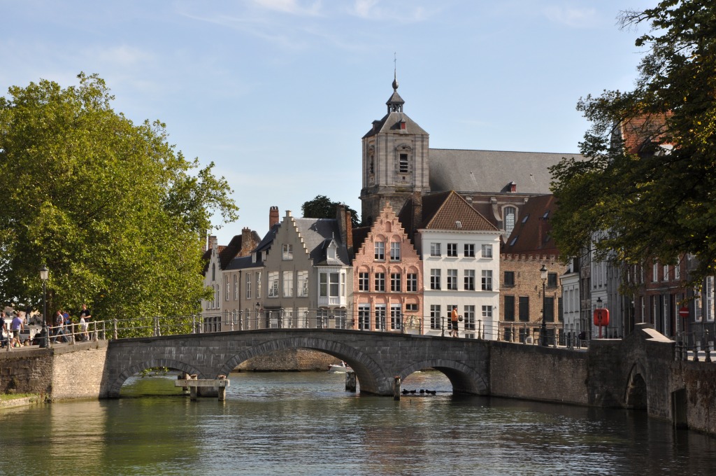 Carmelites Bridge, Bruges, Belgium jigsaw puzzle in Bridges puzzles on TheJigsawPuzzles.com