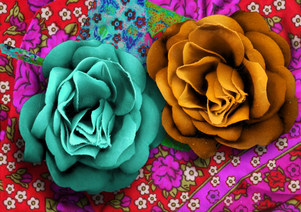 Cloth Flowers on Flower Cloth jigsaw puzzle in Puzzle of the Day puzzles on TheJigsawPuzzles.com