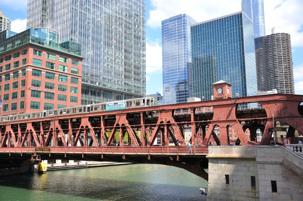 Wells Street Bridge, Chicago jigsaw puzzle in Bridges puzzles on TheJigsawPuzzles.com