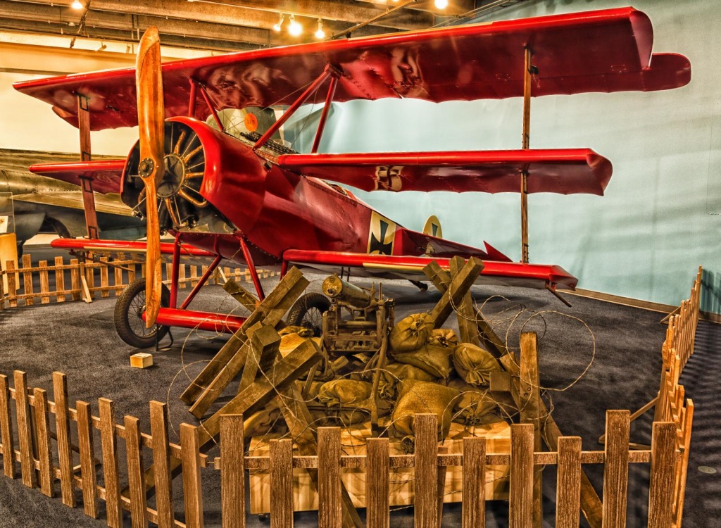 Tri-Winged Fokker, Oklahoma Science Museum jigsaw puzzle in Aviation puzzles on TheJigsawPuzzles.com