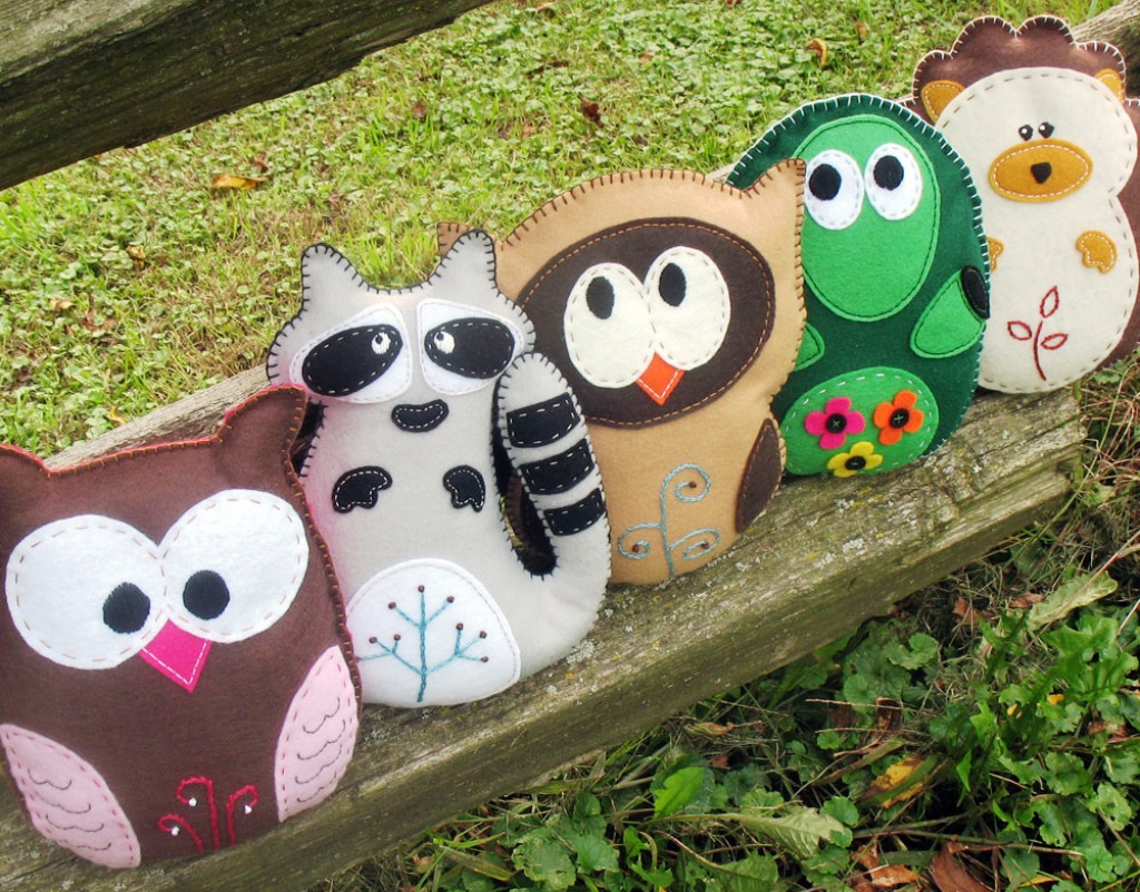 Woodland Animal Plushies jigsaw puzzle in Handmade puzzles on TheJigsawPuzzles.com