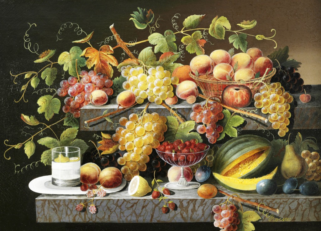 Still Life of Fruit jigsaw puzzle in Fruits & Veggies puzzles on TheJigsawPuzzles.com