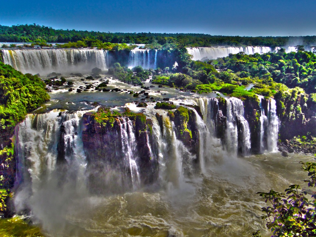 Iguazu Falls jigsaw puzzle in Waterfalls puzzles on TheJigsawPuzzles.com