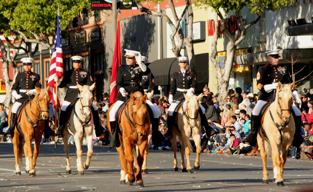 US Marine Corps Mounted Color Guard jigsaw puzzle in People puzzles on TheJigsawPuzzles.com