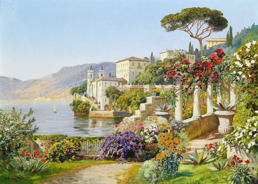 View of a Lake in the South jigsaw puzzle in Piece of Art puzzles on TheJigsawPuzzles.com