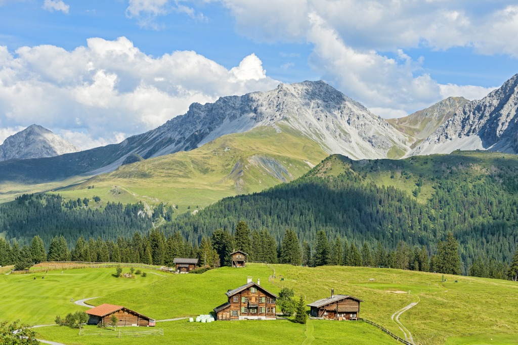 Arosa Landscape, Switzerland jigsaw puzzle in Puzzle of the Day puzzles on TheJigsawPuzzles.com