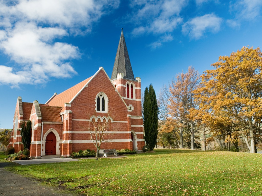 Glenmark Church, Waipara, New Zealand jigsaw puzzle in Street View puzzles on TheJigsawPuzzles.com