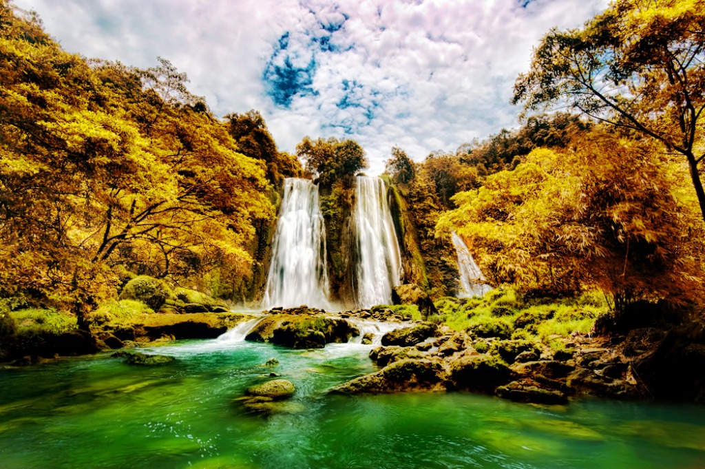 Cikaso Waterfalls, West Java, Indonesia jigsaw puzzle in Waterfalls puzzles on TheJigsawPuzzles.com