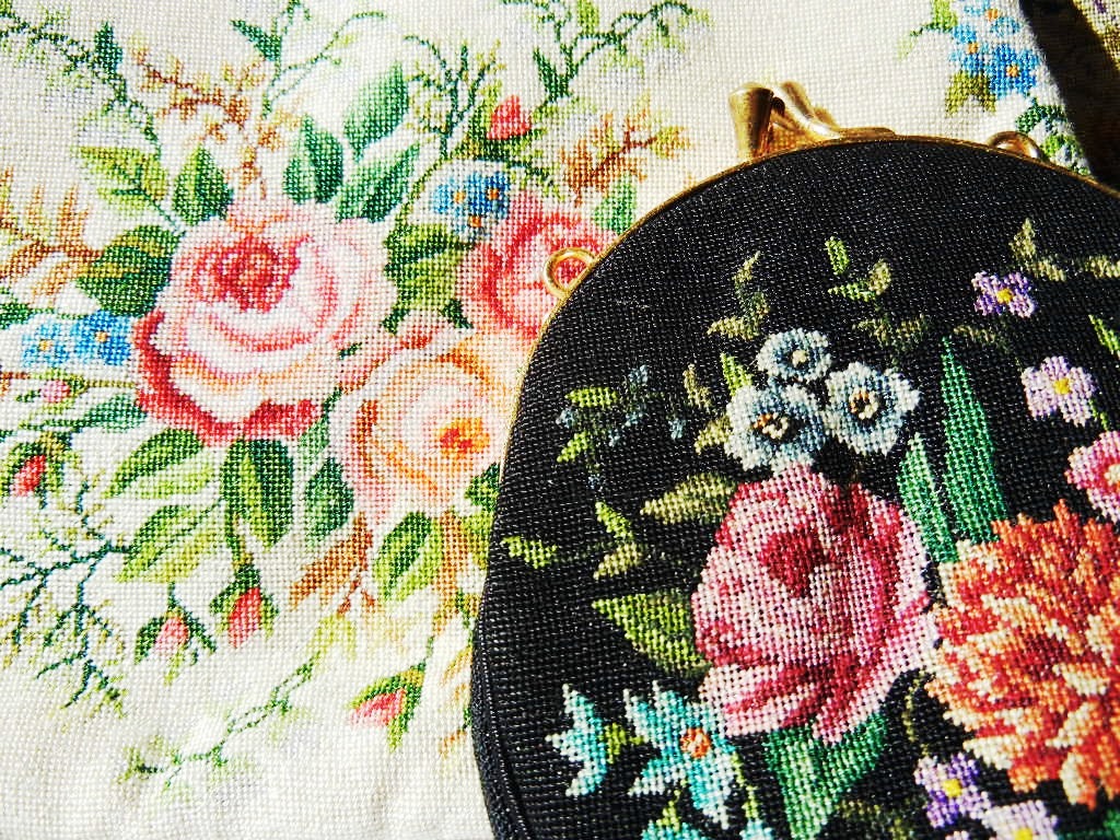 Embroidered Roses jigsaw puzzle in Handmade puzzles on TheJigsawPuzzles.com