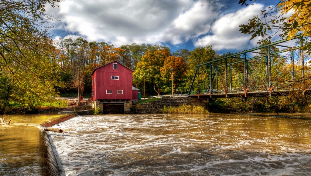 The Indian Mill near Upper Sandusky, OH jigsaw puzzle in Waterfalls puzzles on TheJigsawPuzzles.com