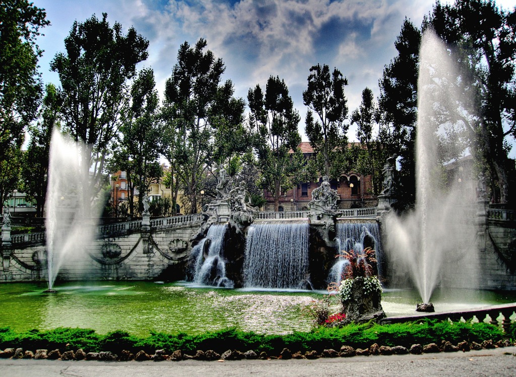 Parco del Valentino, Torino, Italy jigsaw puzzle in Waterfalls puzzles on TheJigsawPuzzles.com