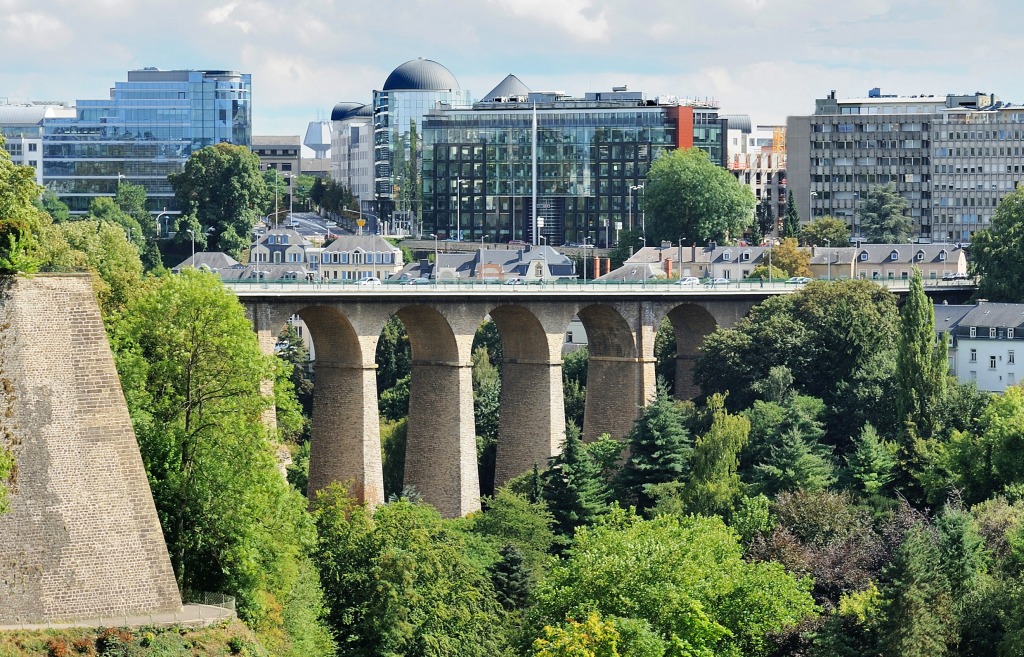 Viaduct over the Petrusse Valley, Luxembourg City jigsaw puzzle in Bridges puzzles on TheJigsawPuzzles.com