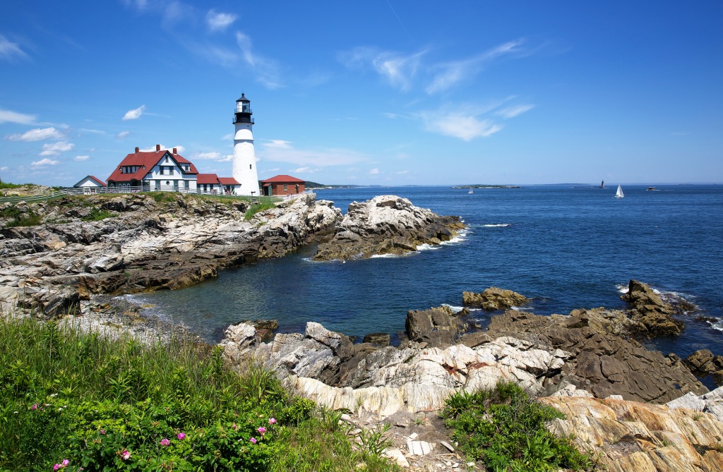 Portland Head Light jigsaw puzzle in Great Sightings puzzles on TheJigsawPuzzles.com