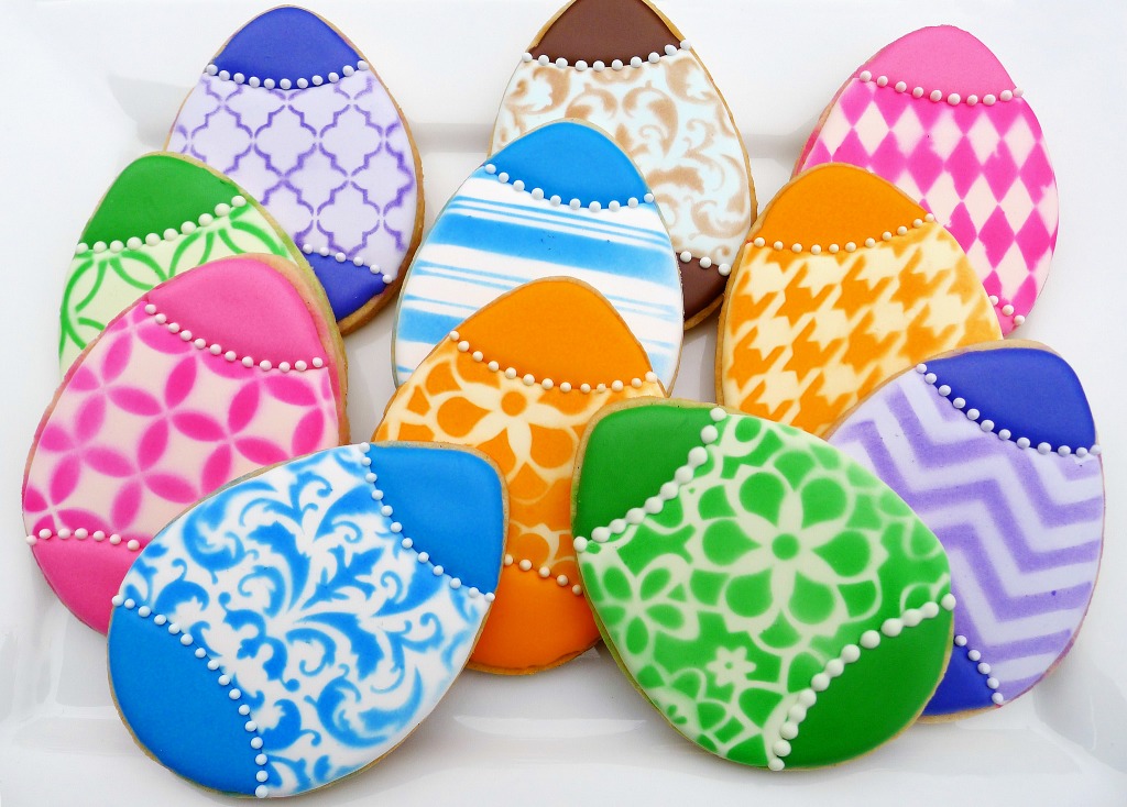Easter Egg Cookies jigsaw puzzle in Macro puzzles on TheJigsawPuzzles.com
