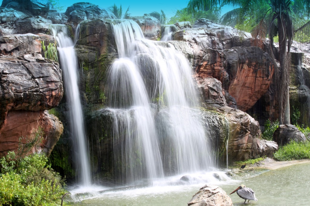 Small Waterfall in Monroe, Florida jigsaw puzzle in Waterfalls puzzles on TheJigsawPuzzles.com