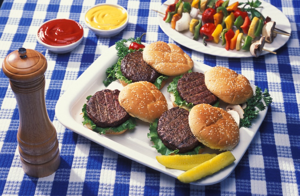 Burgers and Grilled Veggies jigsaw puzzle in Food & Bakery puzzles on TheJigsawPuzzles.com