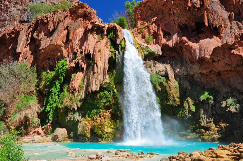 Havasu Falls, Grand Canyon jigsaw puzzle in Waterfalls puzzles on TheJigsawPuzzles.com