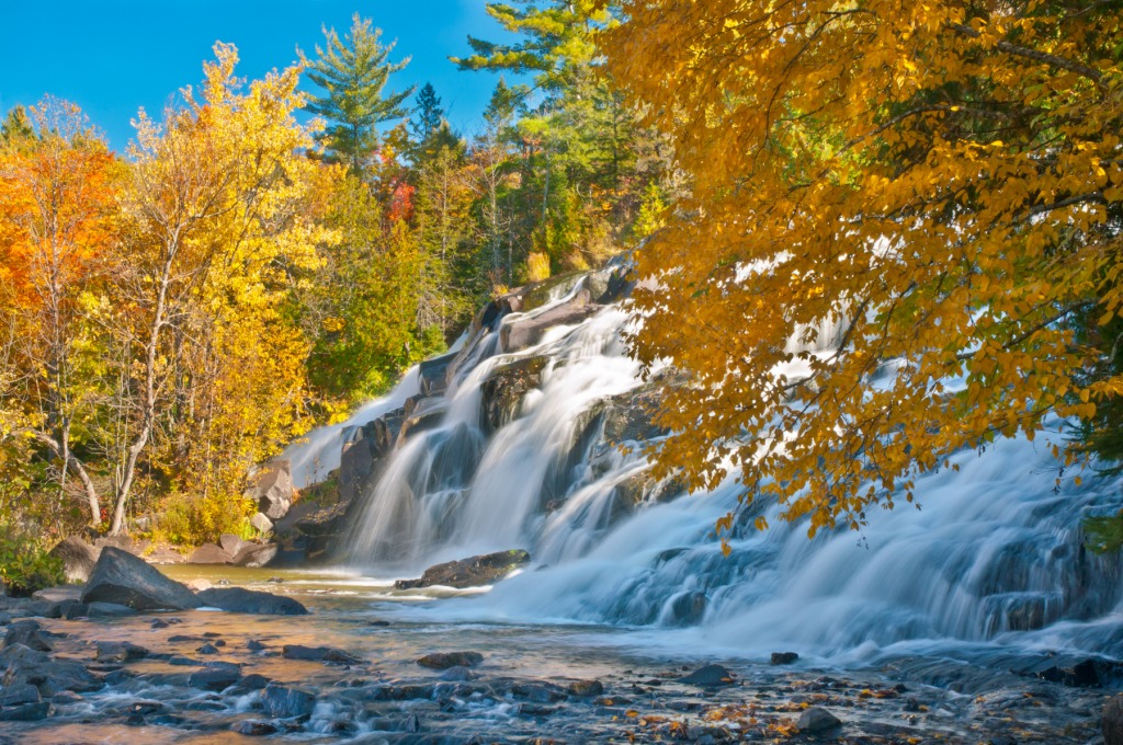 Bond Falls in Ontonagon Michigan jigsaw puzzle in Waterfalls puzzles on TheJigsawPuzzles.com