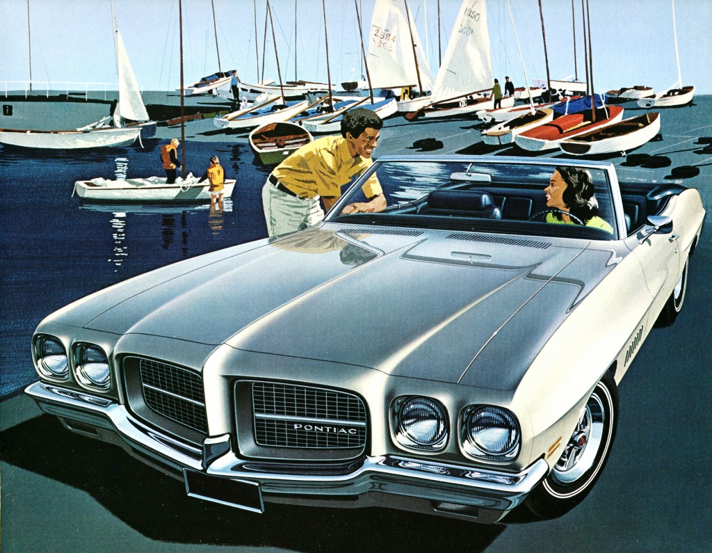 1971 Pontiac LeMans Sport Convertible jigsaw puzzle in Cars & Bikes puzzles on TheJigsawPuzzles.com