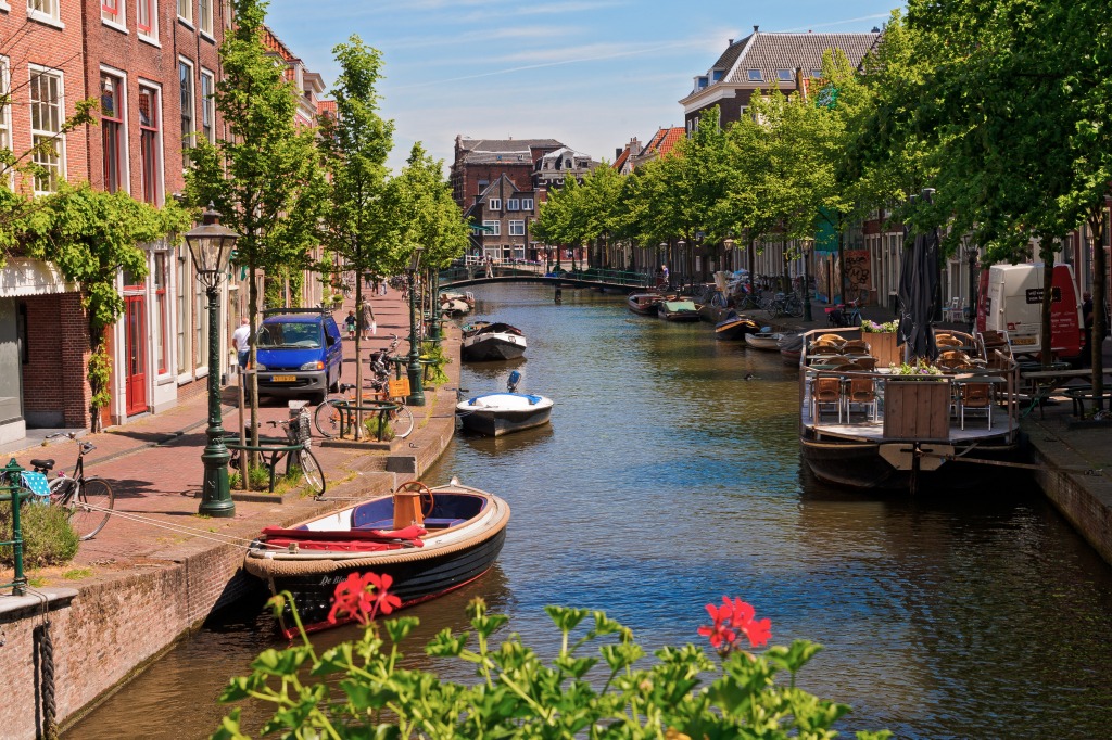 Leiden, South Holland, The Netherlands jigsaw puzzle in Bridges puzzles on TheJigsawPuzzles.com