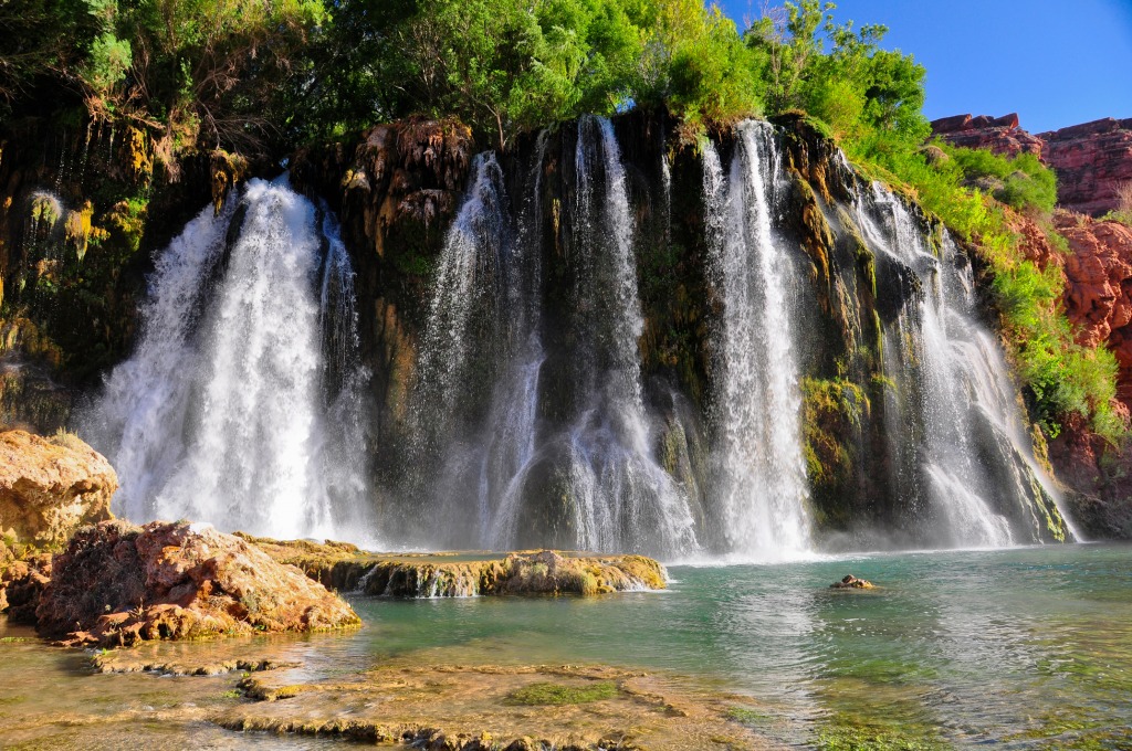 Upper Navajo Falls jigsaw puzzle in Waterfalls puzzles on TheJigsawPuzzles.com