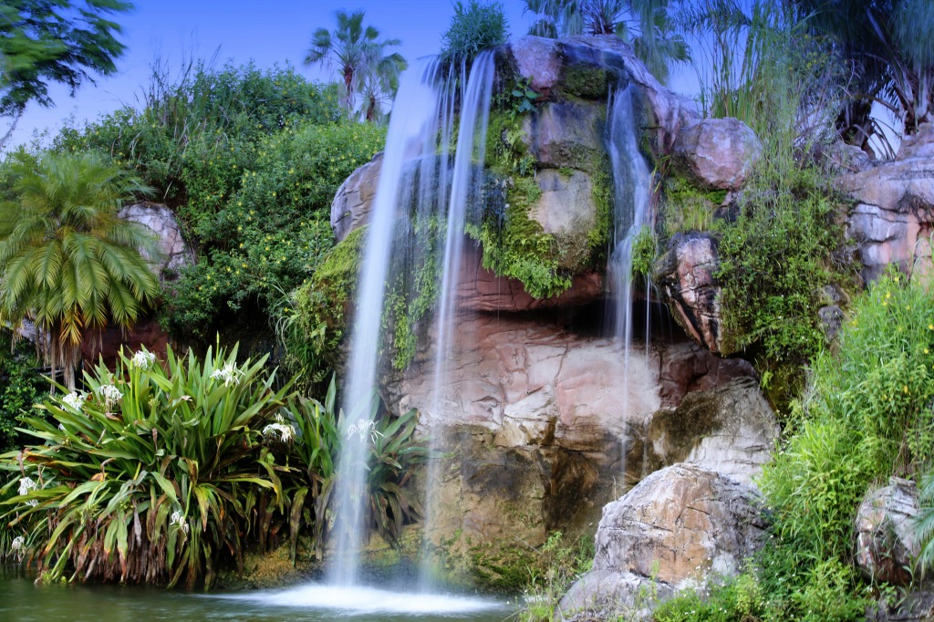 Waterfall in Monroe, Florida jigsaw puzzle in Waterfalls puzzles on TheJigsawPuzzles.com