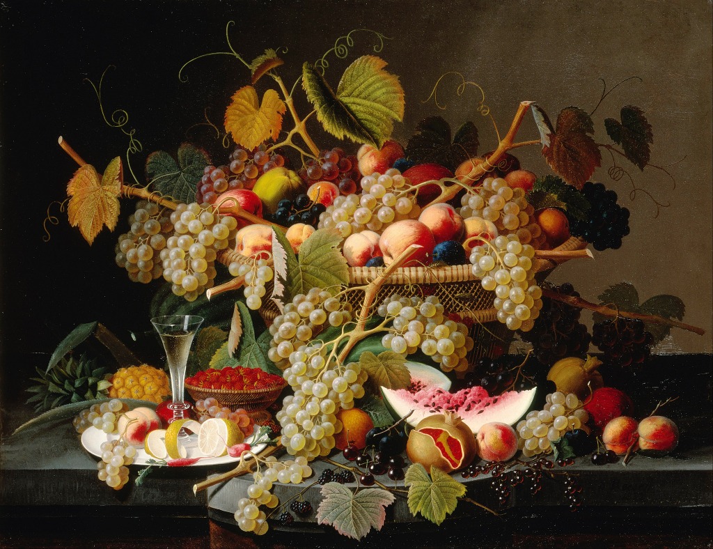 Still Life with Fruit jigsaw puzzle in Fruits & Veggies puzzles on TheJigsawPuzzles.com
