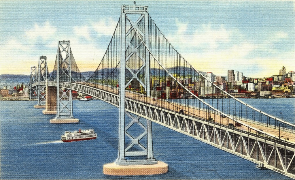 San Francisco-Oakland Bay Bridge jigsaw puzzle in Bridges puzzles on TheJigsawPuzzles.com