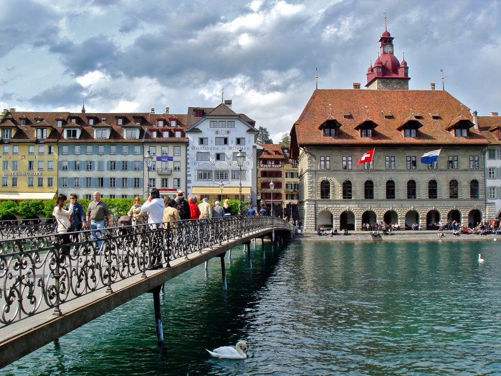 Lucerne, Switzerland jigsaw puzzle in Bridges puzzles on TheJigsawPuzzles.com