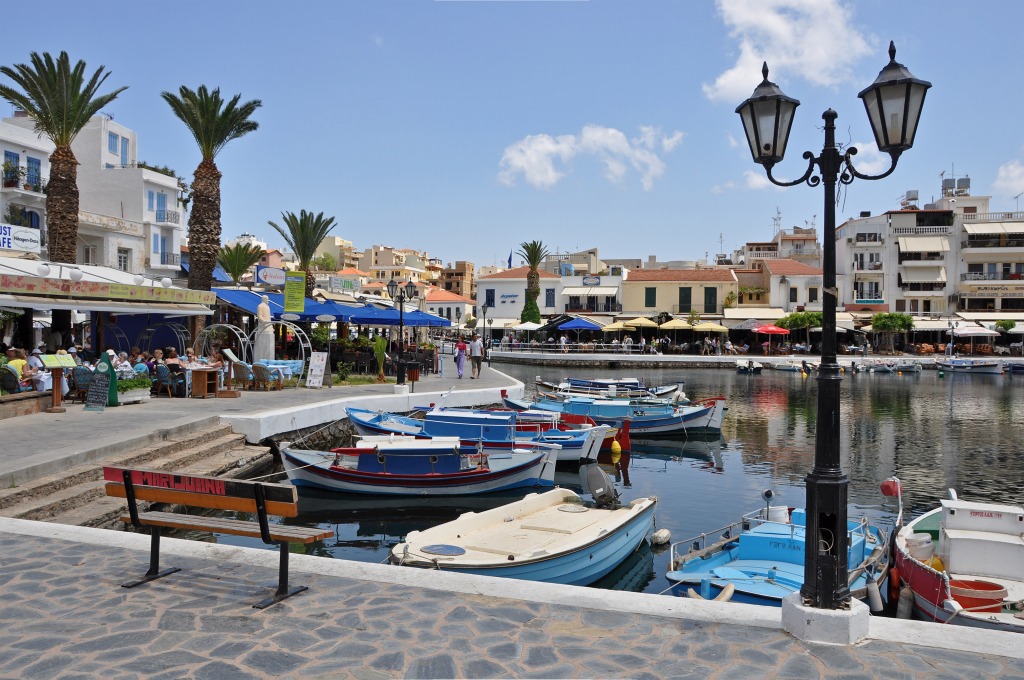 Agios Nikolaos, Crete, Greece jigsaw puzzle in Street View puzzles on TheJigsawPuzzles.com