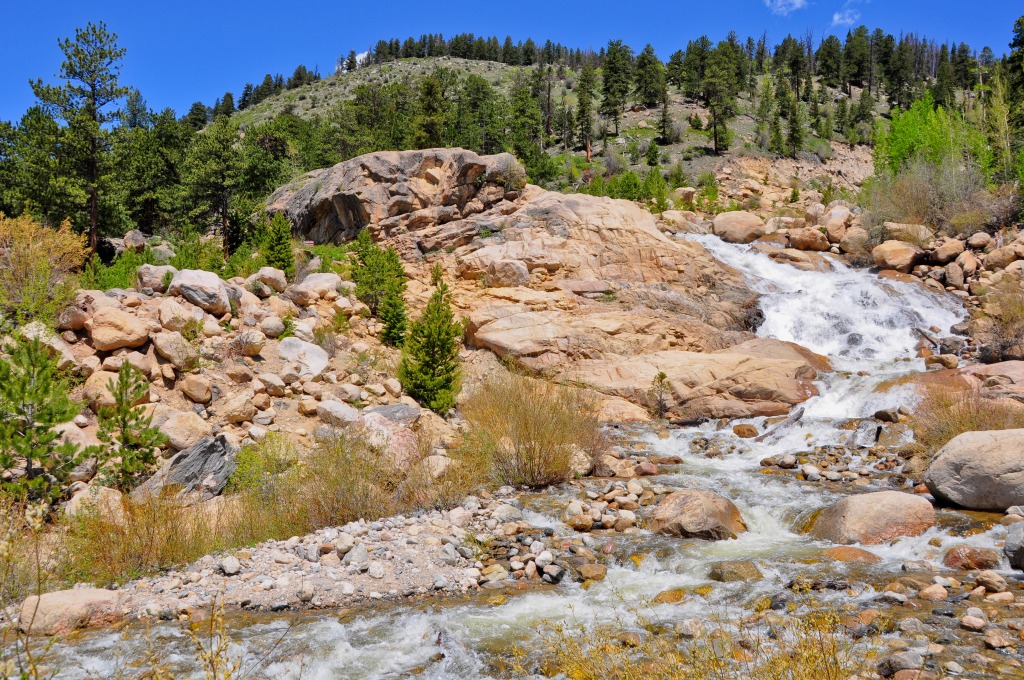 Alluvial Fan Falls, Rocky Mountain NP jigsaw puzzle in Waterfalls puzzles on TheJigsawPuzzles.com