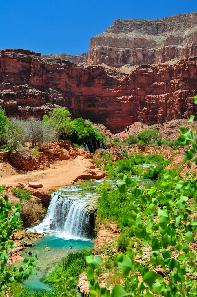 Navajo Falls jigsaw puzzle in Waterfalls puzzles on TheJigsawPuzzles.com