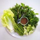 Vegetable Platter with Nam Phrik Kapi